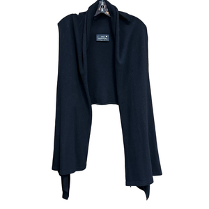 Love Cashmere wool cashmere blend knit vest Womens One Size drape front black